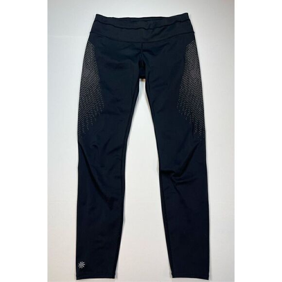 Athleta Sonar Reflective Dot Black Legging Run, Walking, Zip Pocket Size Medium - Picture 2 of 13